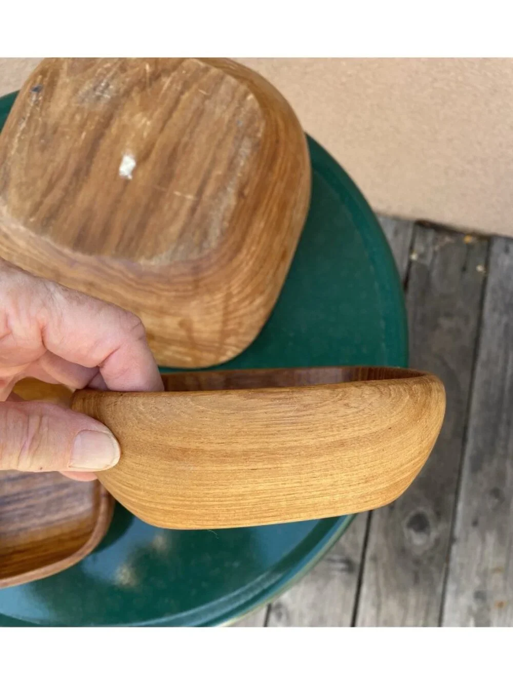 Teak Serving Salad Bowl 3 Individual Teak Bowls